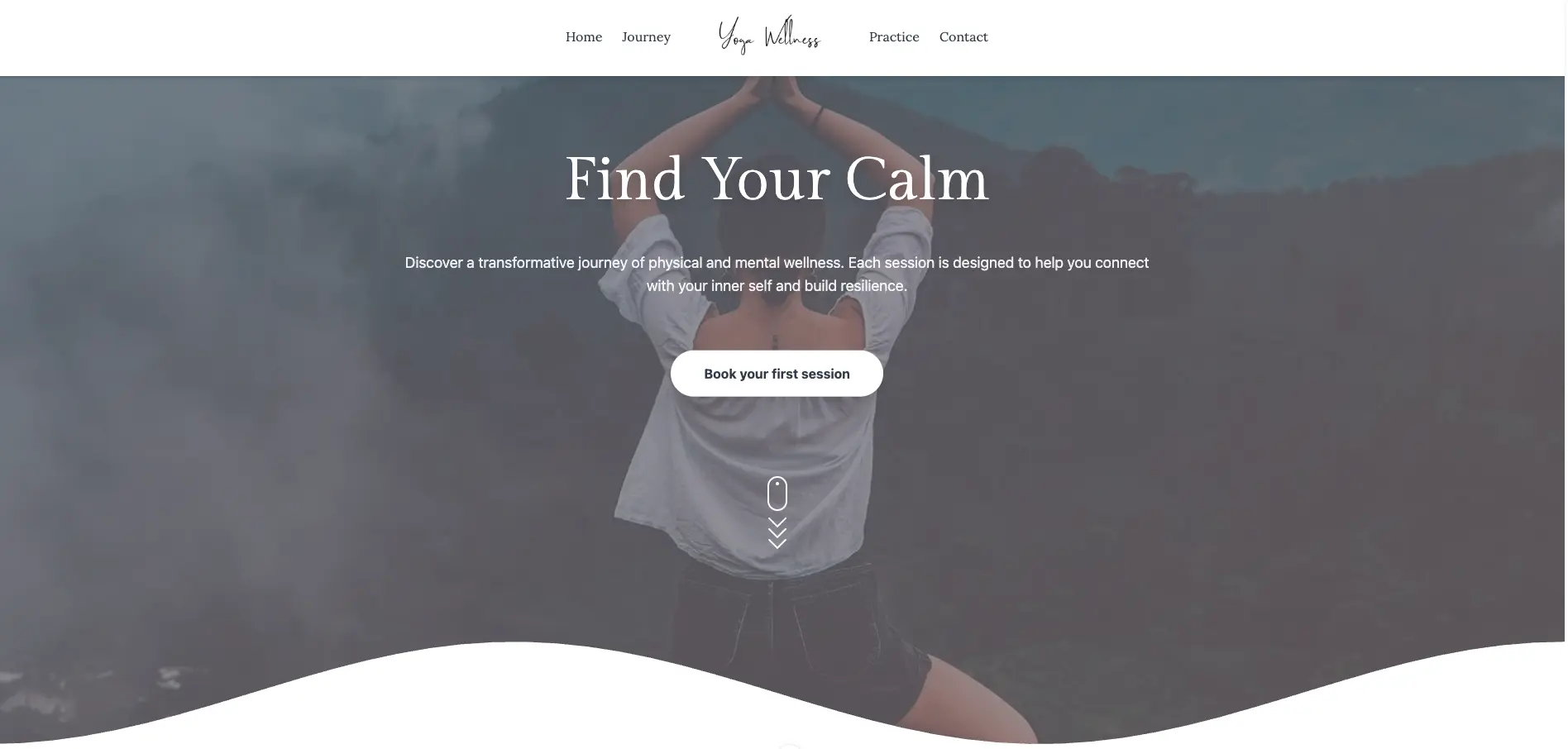 screenshot of homepage
